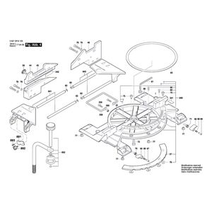 для торцевочной тяговой пилы Bosch GCM 8 SJL 230 V 3601M19100, деталировка 4