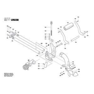 для торцевочной тяговой пилы Bosch GCM 8 SJL 230 V 3601M19100, деталировка 5