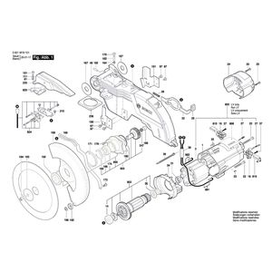 для торцевочной тяговой пилы Bosch GCM 8 SJL 230 V 3601M19101, деталировка 1