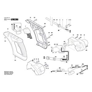 для торцевочной тяговой пилы Bosch GCM 8 SJL 230 V 3601M19101, деталировка 2