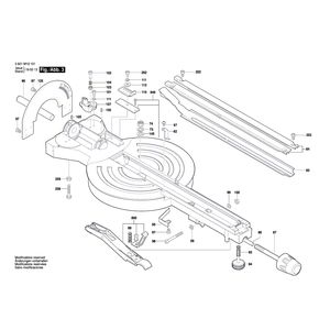 для торцевочной тяговой пилы Bosch GCM 8 SJL 230 V 3601M19101, деталировка 3