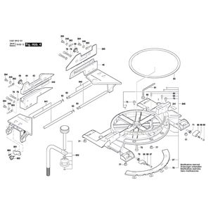 для торцевочной тяговой пилы Bosch GCM 8 SJL 230 V 3601M19101, деталировка 4