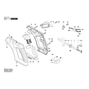 для торцевочной тяговой пилы Bosch GCM 80 SJ 230 V 3601M19001, деталировка 2