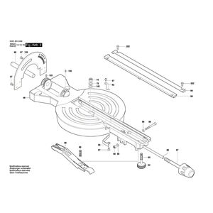 для торцевочной тяговой пилы Bosch GCM 80 SJ 230 V 3601M19001, деталировка 3