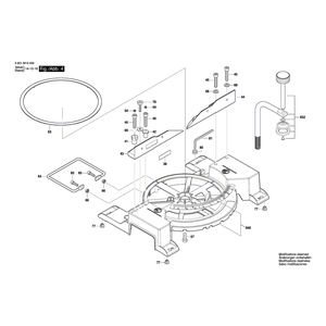 для торцевочной тяговой пилы Bosch GCM 80 SJ 230 V 3601M19001, деталировка 4