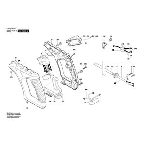 для торцевочной тяговой пилы Bosch GCM 80 SJ 230 V 3601M19004, деталировка 2