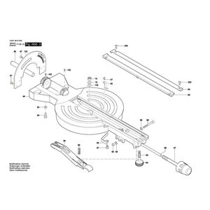 для торцевочной тяговой пилы Bosch GCM 80 SJ 230 V 3601M19004, деталировка 3