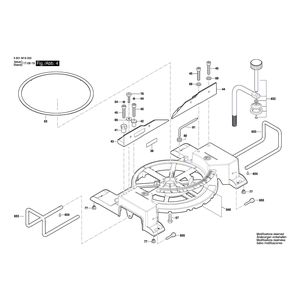 для торцевочной тяговой пилы Bosch GCM 80 SJ 230 V 3601M19004, деталировка 4