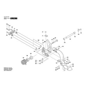 для торцевочной тяговой пилы Bosch GCM 80 SJ 230 V 3601M19004, деталировка 5