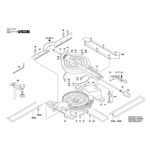 для торцевочной тяговой пилы Bosch GCM 800 S 230 V 3601L16100, деталировка 3