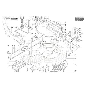 для усовочной пилы Bosch GTM 12 230 V 3601M15000, деталировка 2