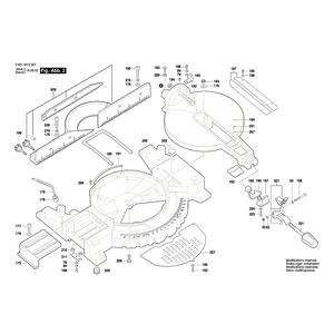 для усовочной пилы Bosch GTM 12 JL 230 V 3601M15001, деталировка 2