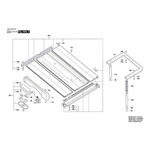 для усовочной пилы Bosch GTM 12 JL 230 V 3601M15001, деталировка 4