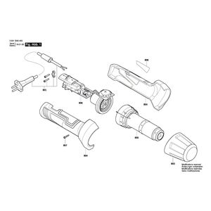 для термовоздуходувки Bosch GHG 20-60 230 V 3601BA6400, деталировка 1