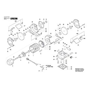 для точила Bosch GBG 35-15 230 V 3601B7A300, деталировка 1