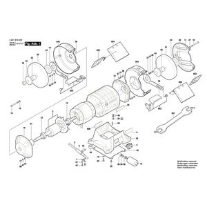 для точила Bosch GBG 6 230 V 3601B7A000, деталировка 1