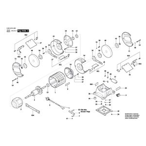 для точила Bosch GBG 60-20 230 V 3601B7A400, деталировка 1