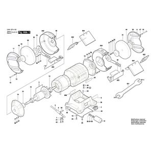 для точила Bosch GBG 8 230 V 3601B7A100, деталировка 1