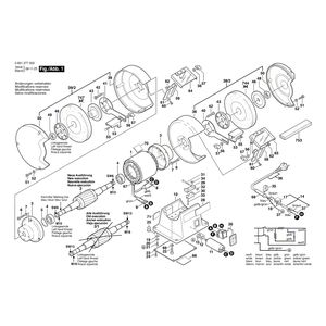 для точила Bosch GSM 175 230 V 0601277003, деталировка 1