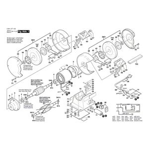 для точила Bosch GSM 200 230 V 0601277103, деталировка 1