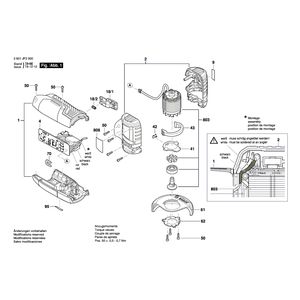 для аккумуляторной шлифмашины Bosch GWS 10,8 V-EC 220 V 3601JF2000, деталировка 1