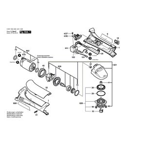 для аккумуляторной шлифмашины Bosch GWS 14,4 V 14.4 V 0601934420, деталировка 1