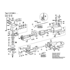 для угловой шлифмашины Bosch 220 V 0601323403, деталировка 1