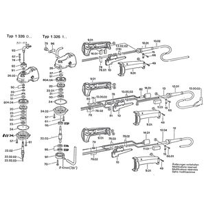 для угловой шлифмашины Bosch 220 V 0601326003, деталировка 1