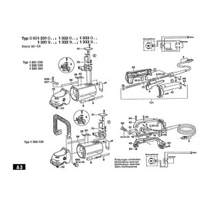 для угловой шлифмашины Bosch 220 V 0601331003, деталировка 2