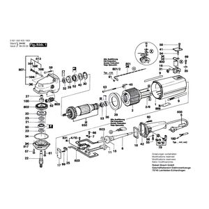 для угловой шлифмашины Bosch 220 V 0601332403, деталировка 1