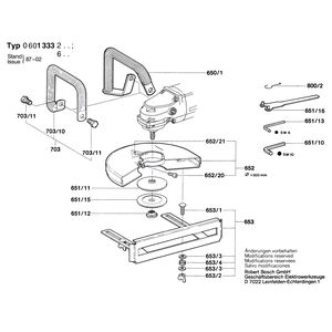 для угловой шлифмашины Bosch 220 V 0601333203, деталировка 2