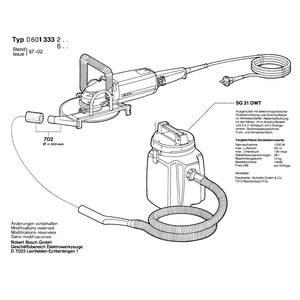 для угловой шлифмашины Bosch 220 V 0601333203, деталировка 5