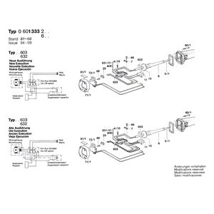 для угловой шлифмашины Bosch 220 V 0601333203, деталировка 6