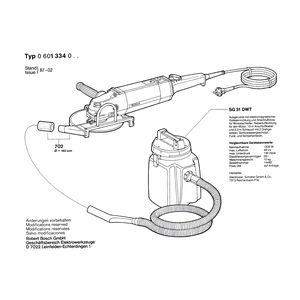 для угловой шлифмашины Bosch 220 V 0601334003, деталировка 3