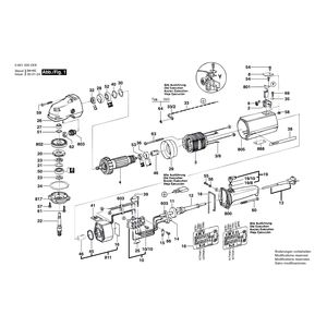 для угловой шлифмашины Bosch 220 V 0601335003, деталировка 1