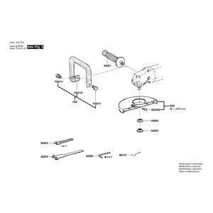 для угловой шлифмашины Bosch 220 V 0601335003, деталировка 3