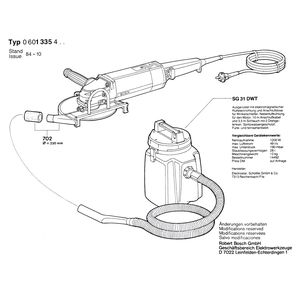 для угловой шлифмашины Bosch 220 V 0601335403, деталировка 3