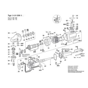 для угловой шлифмашины Bosch 220 V 0601336003, деталировка 1