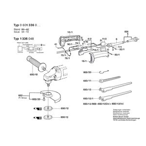 для угловой шлифмашины Bosch 220 V 0601336003, деталировка 2