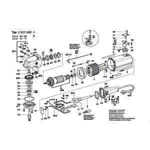 для угловой шлифмашины Bosch 220 V 0601342403, деталировка 1