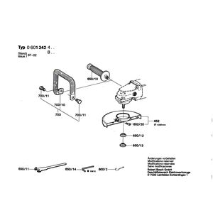для угловой шлифмашины Bosch 220 V 0601342903, деталировка 2