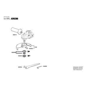 для угловой шлифмашины Bosch 230 V 0601347003, деталировка 2