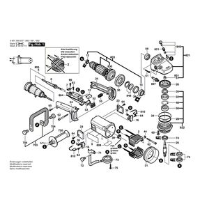 для угловой шлифмашины Bosch GNS 14 230 V 0601359061, деталировка 1