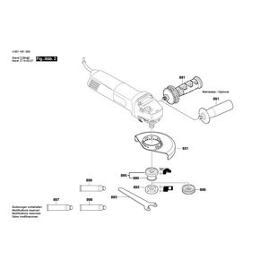 для угловой шлифмашины Bosch GWS 10-125 230 V 3601H21000, деталировка 2