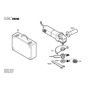 для угловой шлифмашины Bosch GWS 10-125 C 230 V 0601702703, деталировка 2