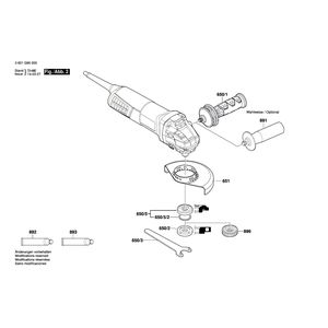 для угловой шлифмашины Bosch GWS 11-125 230 V 3601G92000, деталировка 2