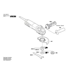 для угловой шлифмашины Bosch GWS 11-125 230 V 3601G9D000, деталировка 2