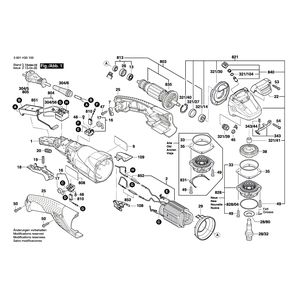 для угловой шлифмашины Bosch GWS 11-125 CIH 230 V 3601H30100, деталировка 1