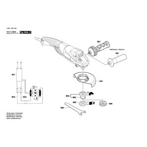 для угловой шлифмашины Bosch GWS 11-125 CIH 230 V 3601H30100, деталировка 2