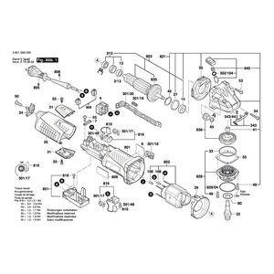 для угловой шлифмашины Bosch GWS 12-125 230 V 3601G93000, деталировка 1